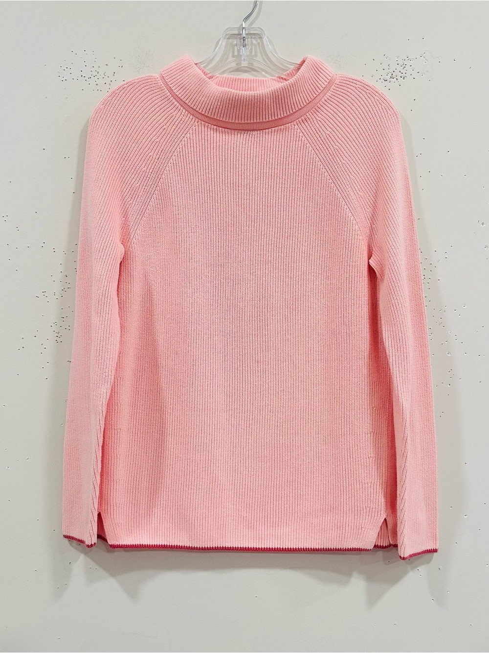 Talbots Sweater Womens Coral Pink Size S Pullover Knit Turtleneck Casual